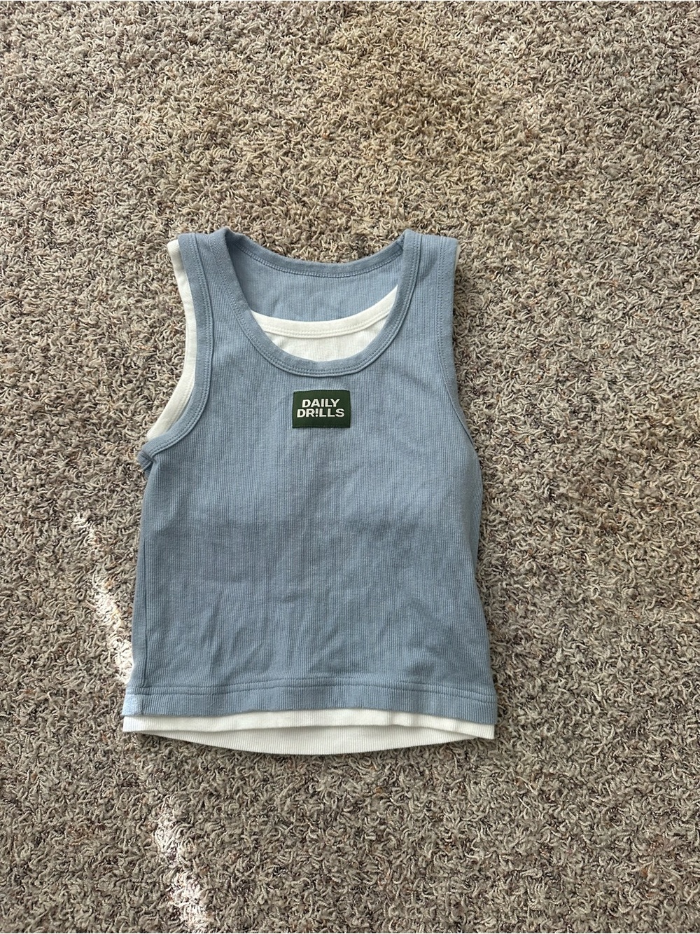 Daily Drills Light Blue Ribbed Tank - Picture 2 of 3